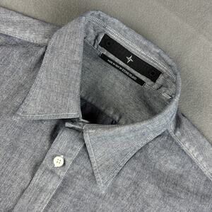 Stone Island Light Denim Button Shirt Mens Size Medium Vintage Collared